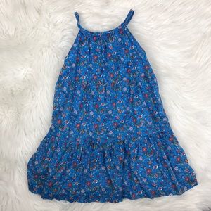 Baby Gap 3T maxi floral blue dress